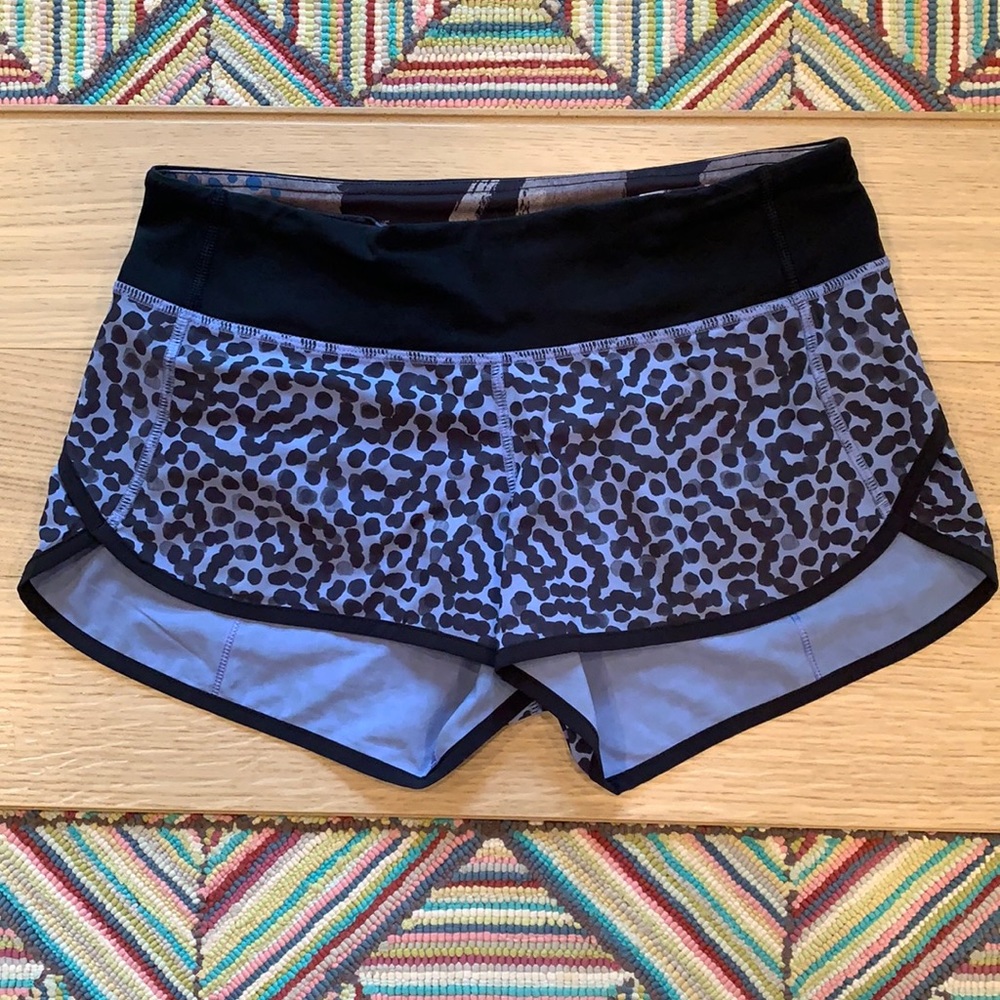 Lululemon Speed Short 2.5” Blue Cheetah
